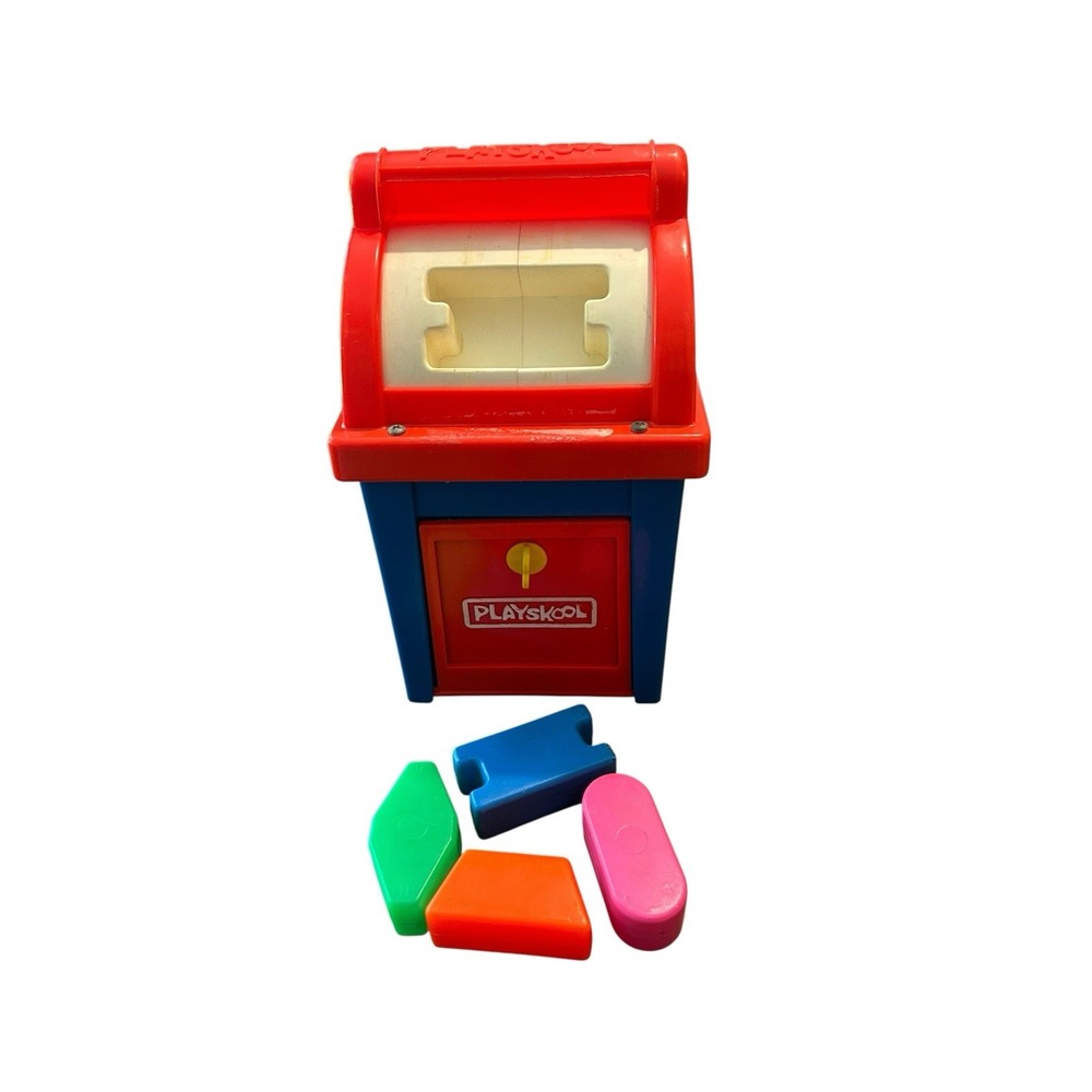Vintage Playskool Mailbox Postal Station Shape Sorter Toy